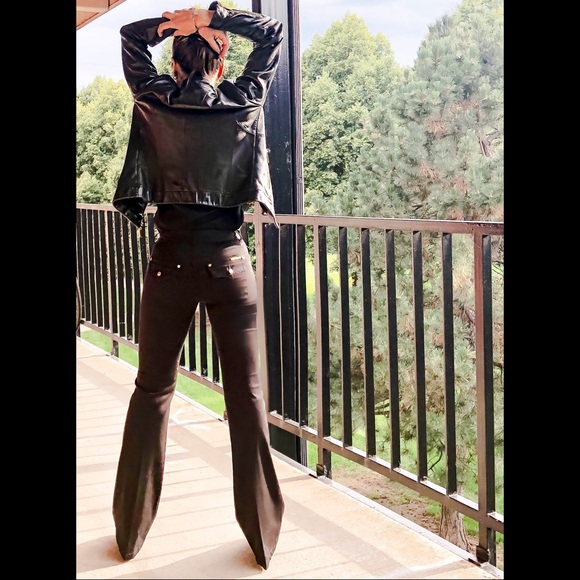 Roberto Cavalli Black Straight Leg Pants - Picture 3 of 8